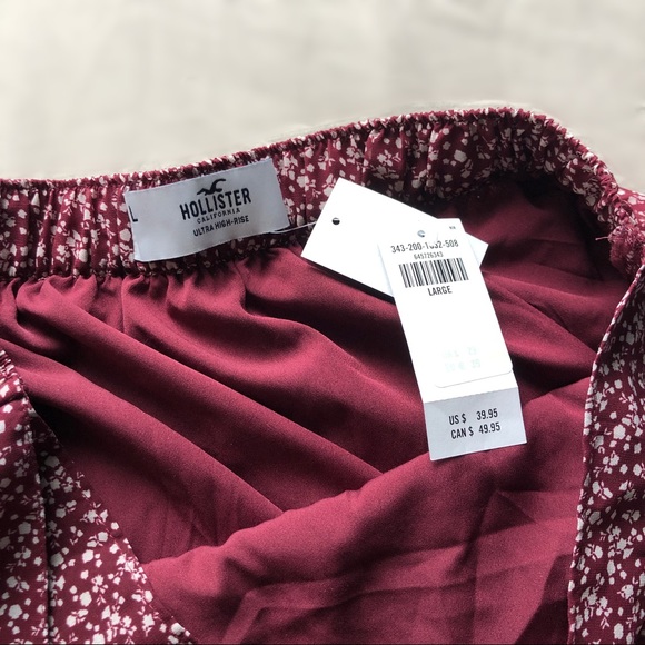 NWT Hollister - ultra high rise ruffle hem floral print skirt - Picture 4 of 4